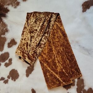 Forever 21 Crushed Velvet Pants in Golden Brown